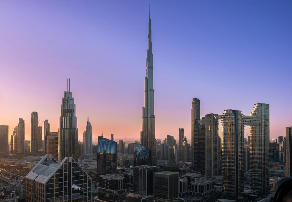 Dubai Visa for Indians (2026 Complete Guide) The iconic Burj Khalifa rises majestically over Dubai's modern skyline at sunrise.